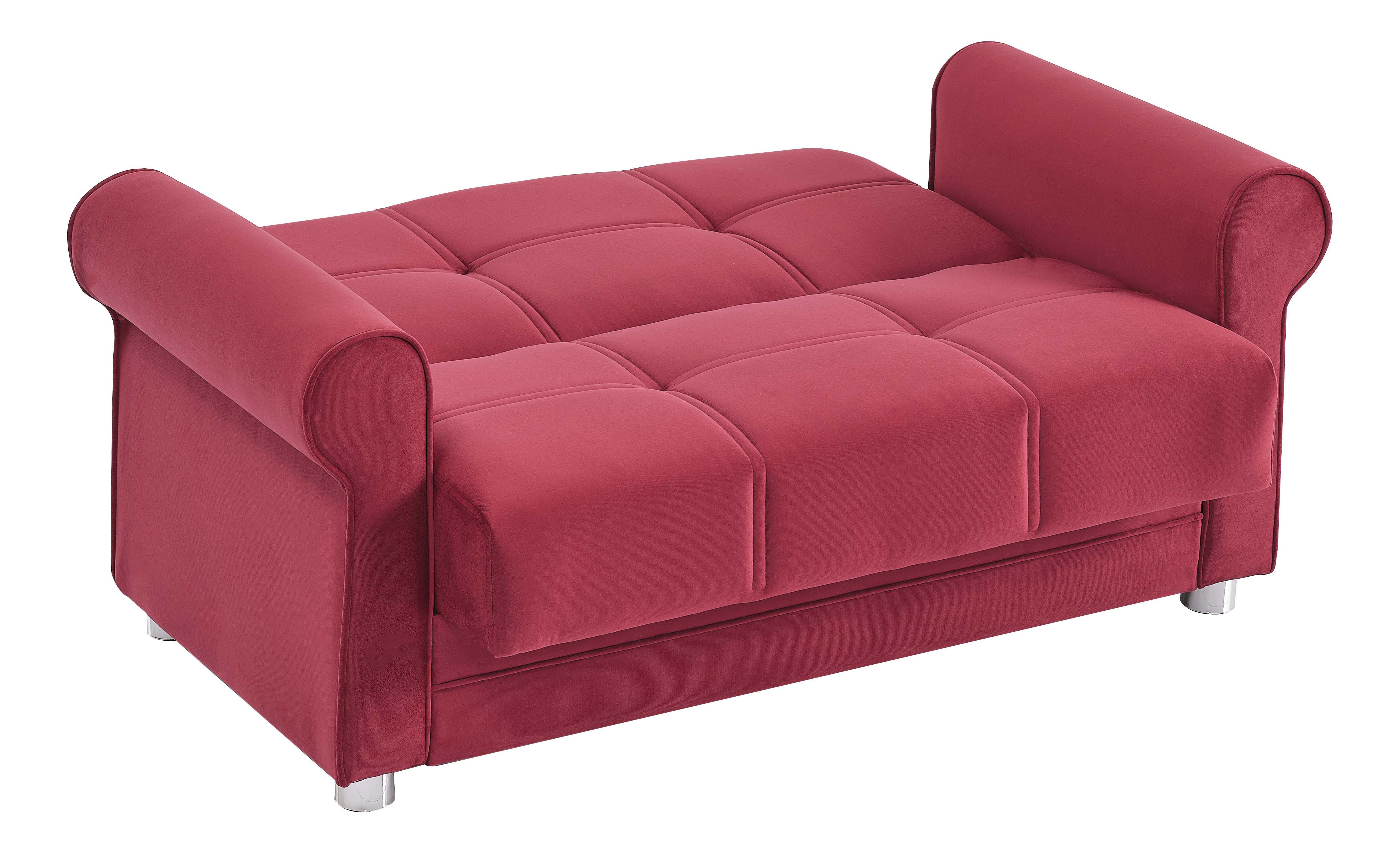 Sara Fabric Convertible Loveseat
