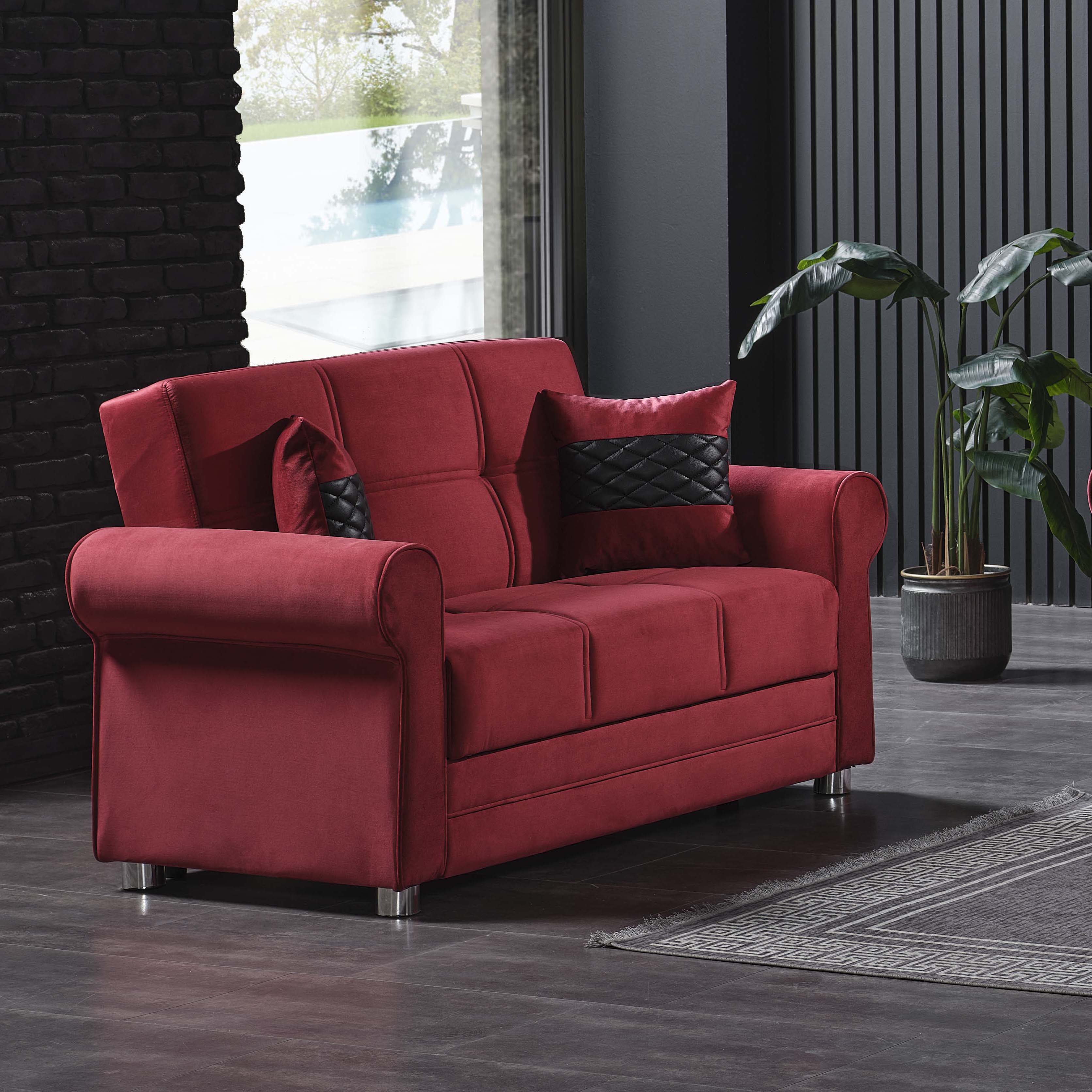 Sara Fabric Convertible Living Room Set