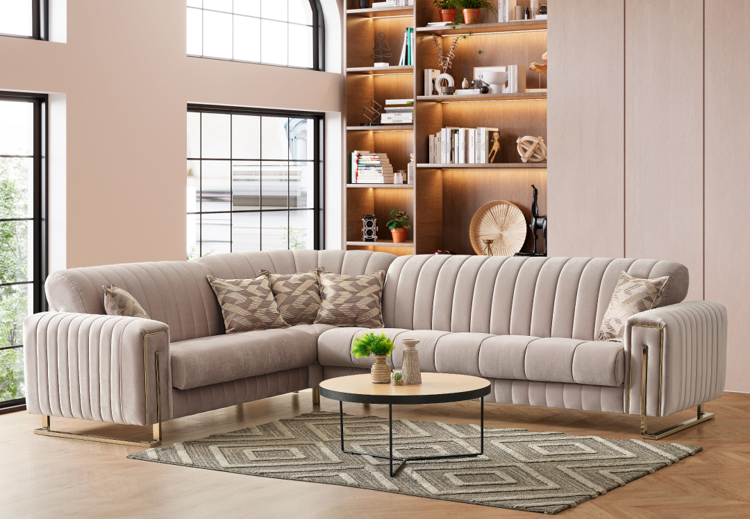 Saratoga L-Shaped Upholstered Convertible Storage Sectional