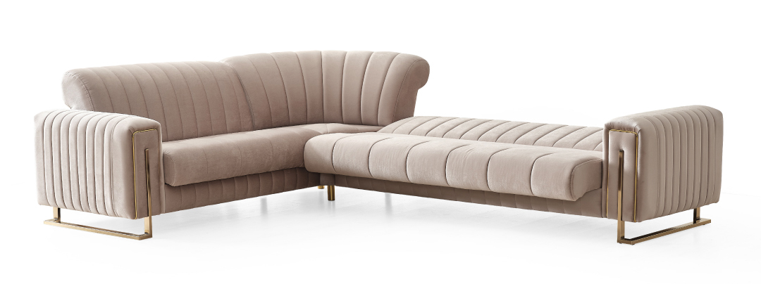 Saratoga L-Shaped Upholstered Convertible Storage Sectional