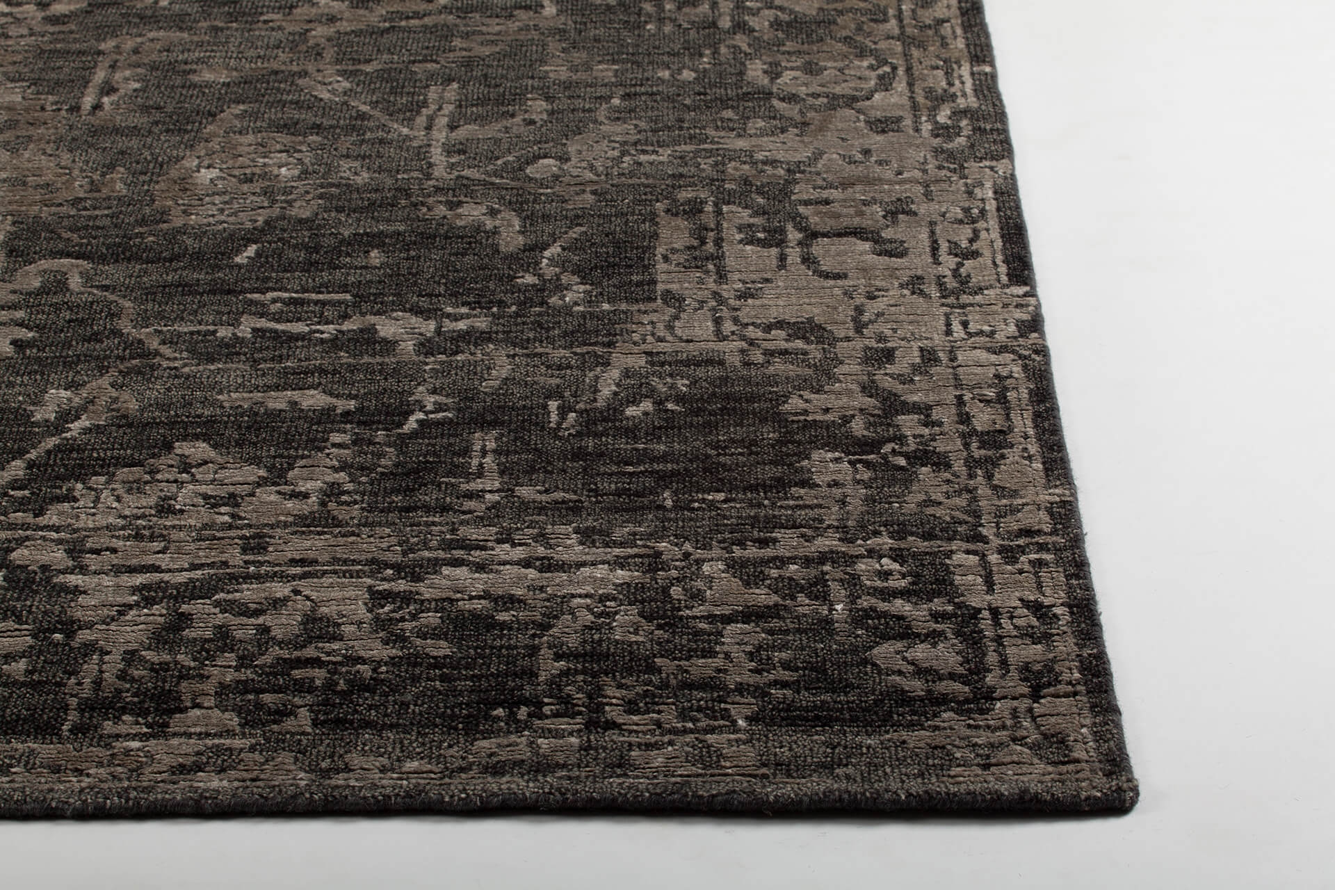 Sasha Wool/Viscose Rectangular Hand-knotted Rug, 9' x 13'