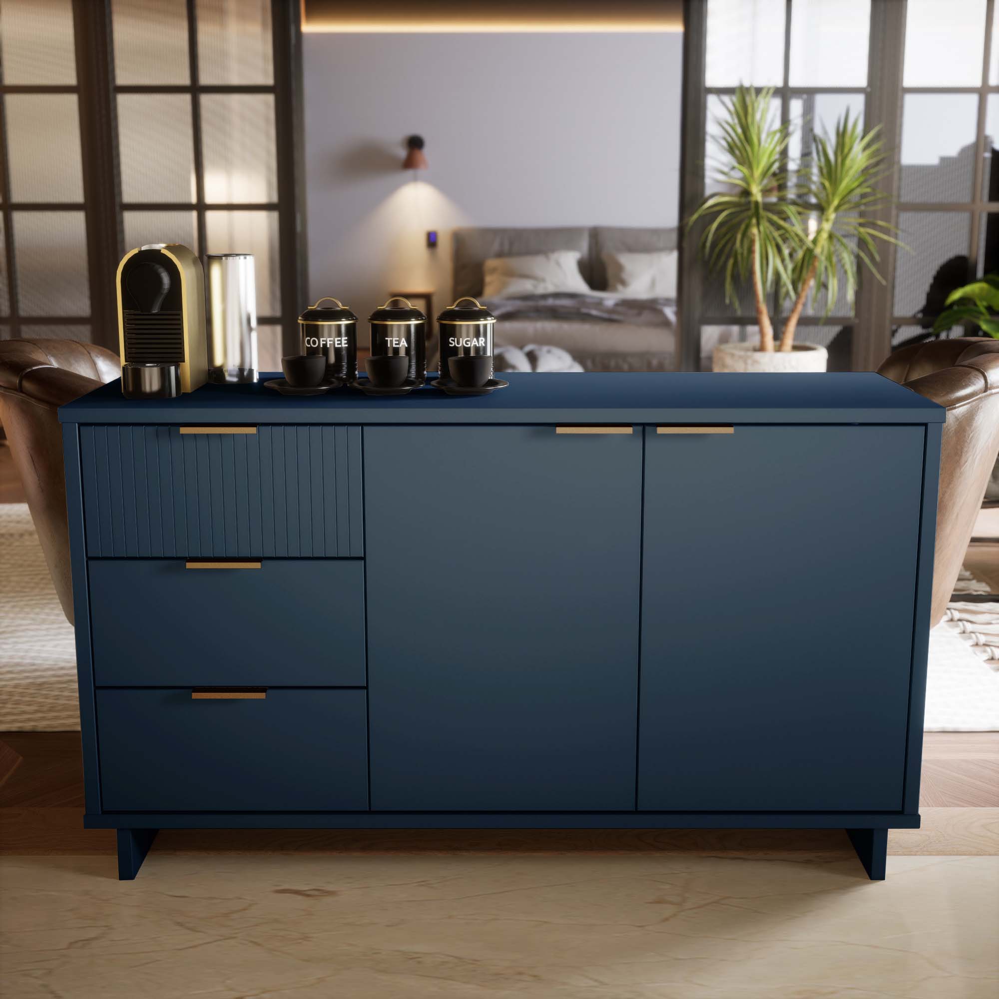 Granville 55-inch Sideboard w/3 Full Extension Drawers