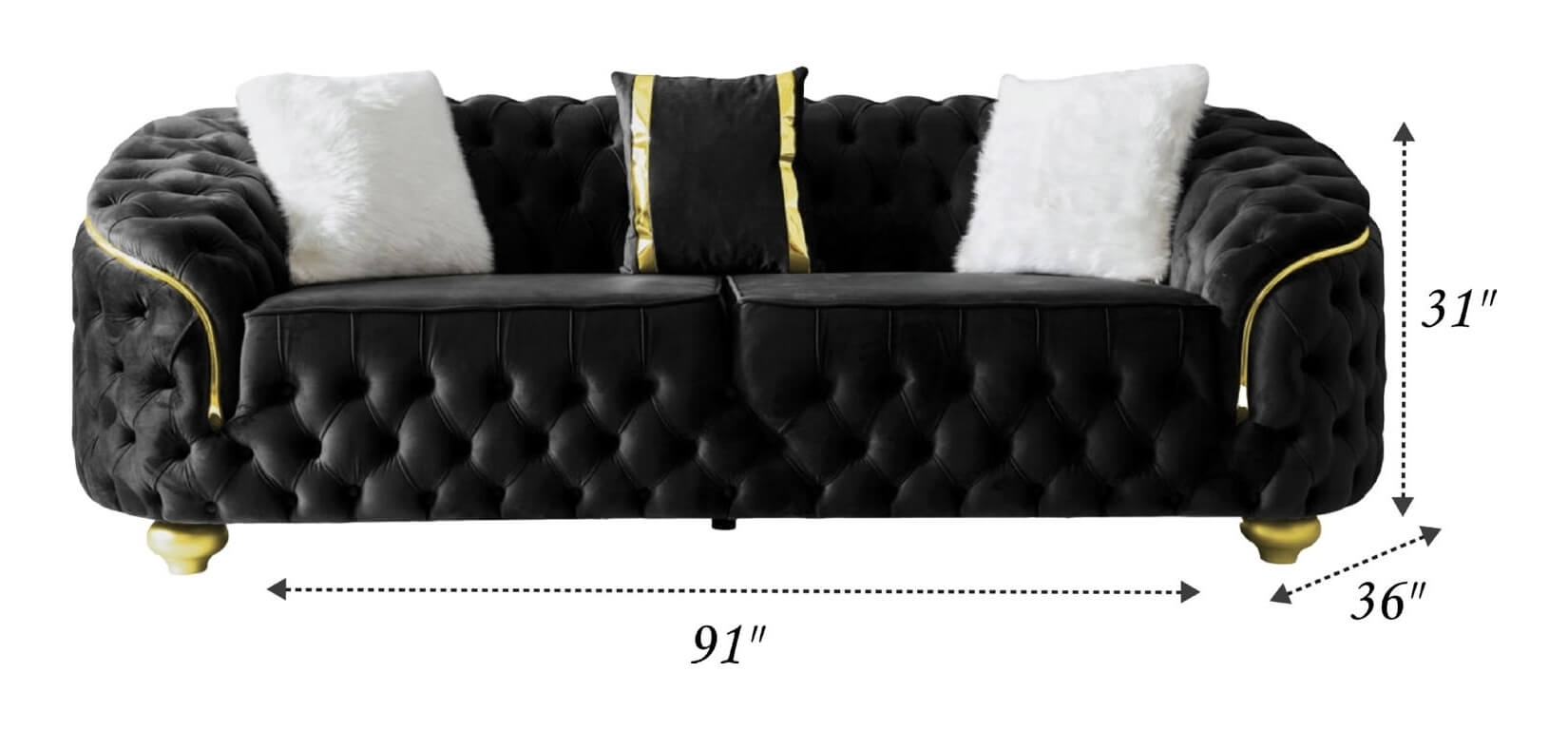 Bursa Tufted Velvet Sofa