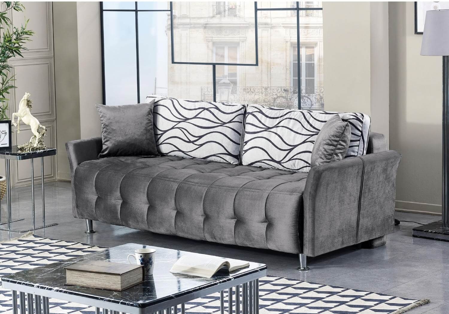 Daisy Fabric Pull-Out Sofabed