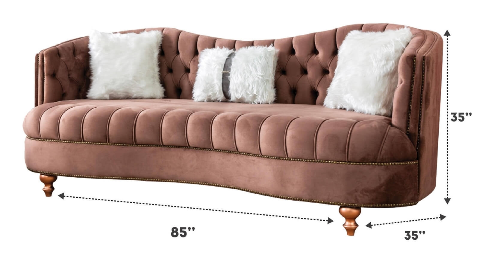 Happy Tufted Velvet Living Room Set