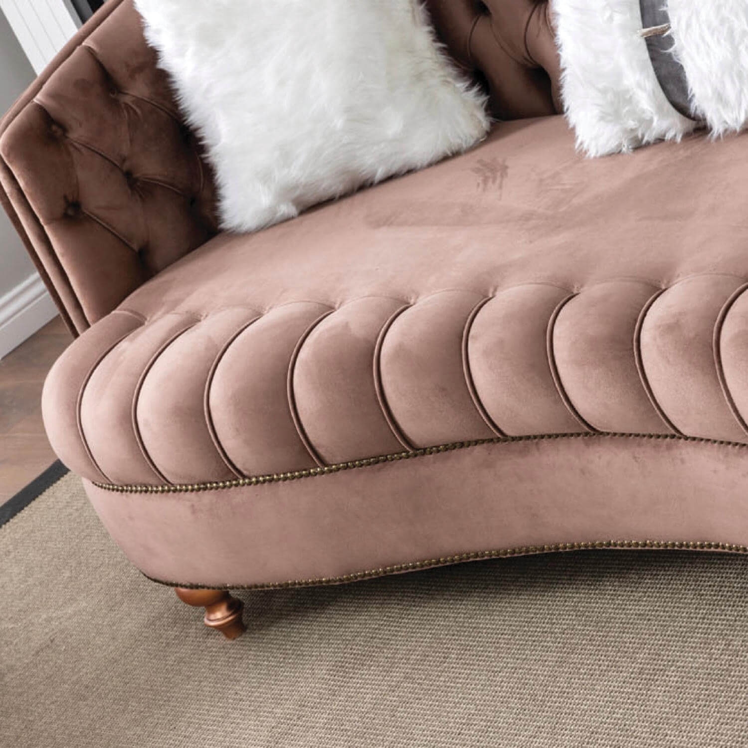 Happy Tufted Velvet Living Room Set