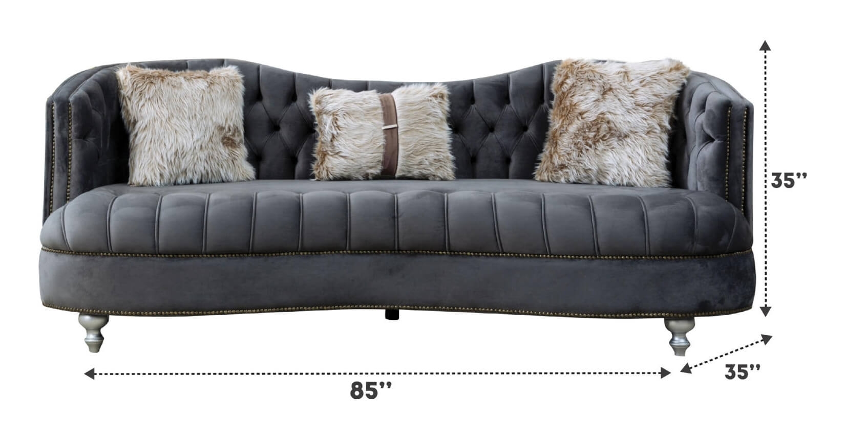 Happy Tufted Velvet Living Room Set