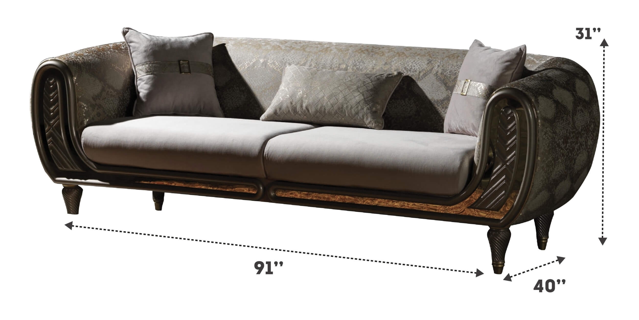 Lima Velvet Sofa