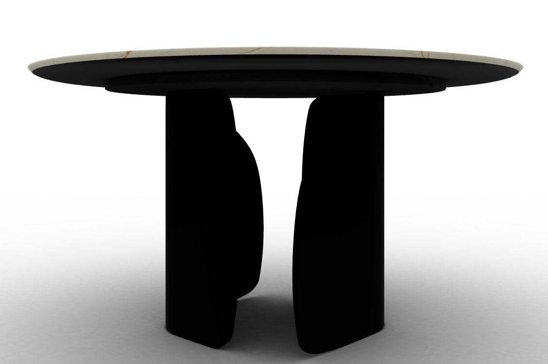 Twins Metal/Ceramic Round Dining Table