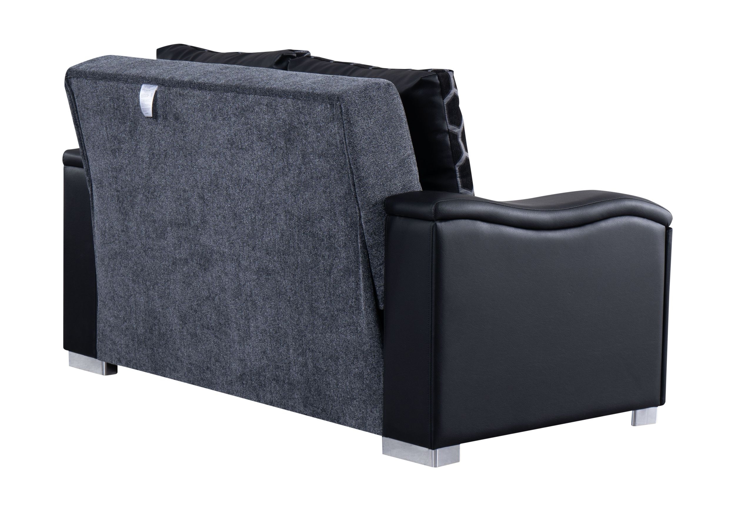SM Scarlet Fabric/PU Sleeper Loveseat