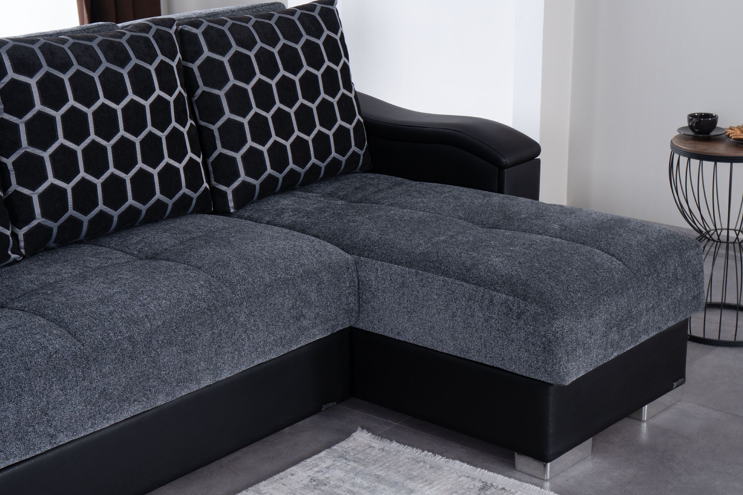 Gray Polyester Sofa