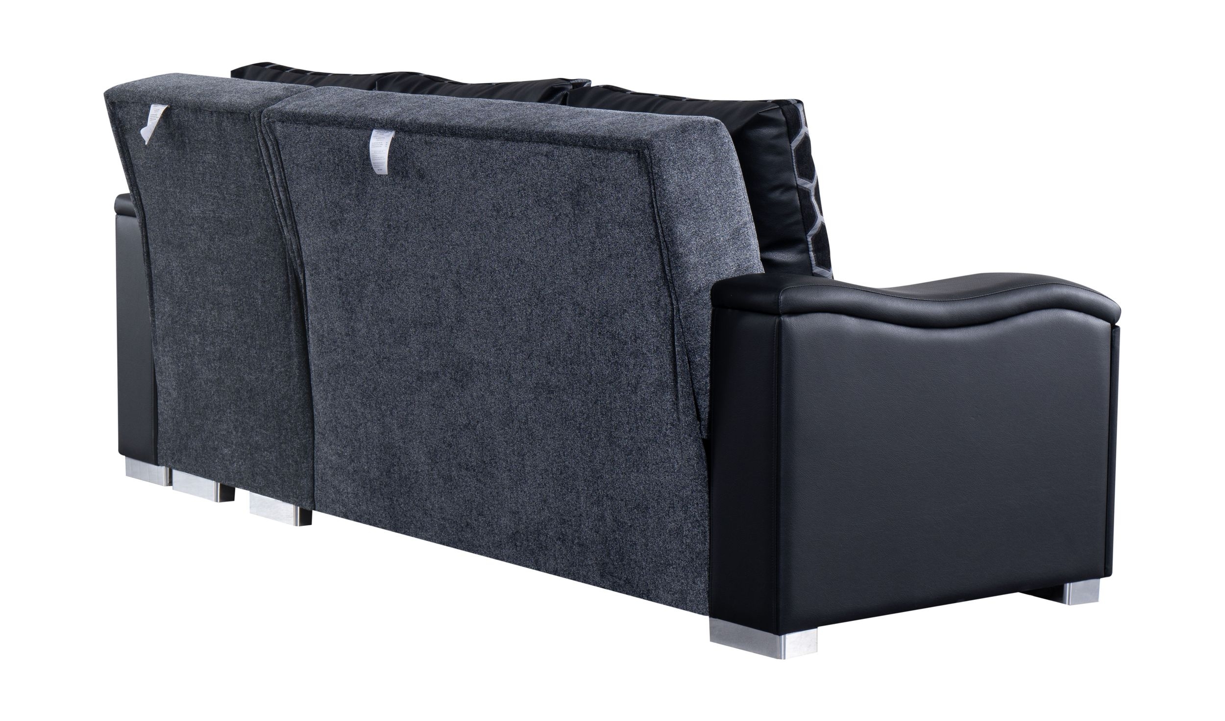 SM Scarlet Fabric/PU Reversible Chaise L-Shape Sectional Sofa