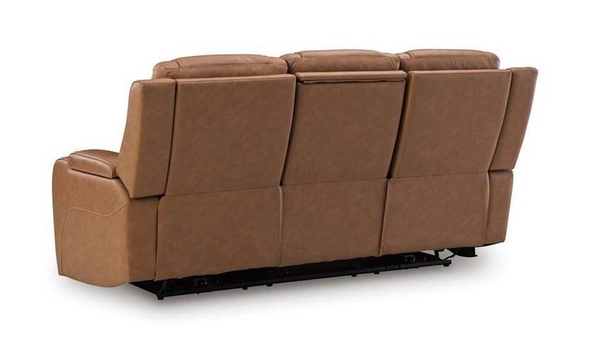Knightington Power Leather/PVC Power Reclining Living Set w/Audio Seating