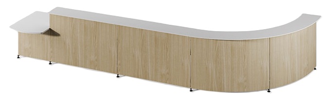 Informa Plywood L-Shape Reception Desk