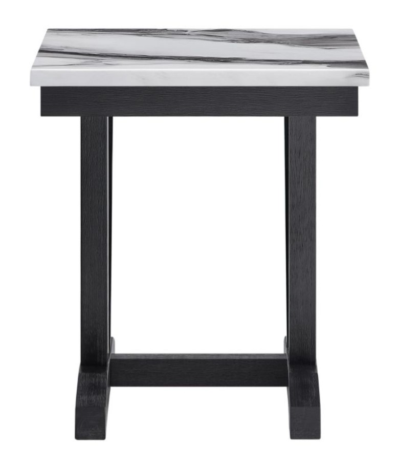 T1319 Faux Marble Square End Table