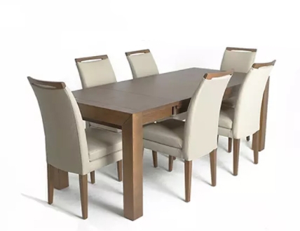 Rhine Extendable Dining Set w/Elke Chair