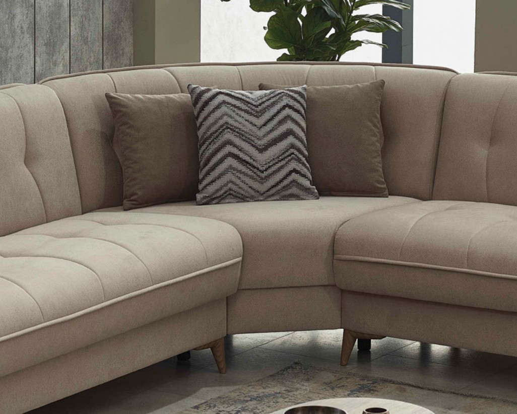Perla Tufted U-Shaped Sectional Sofa with Storage – Modern Classic Design, Composition 4