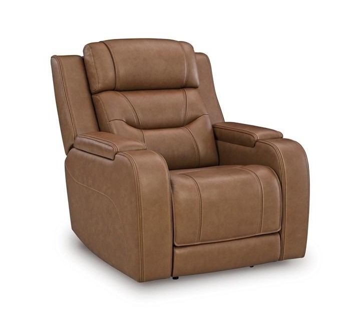 Knightington Power Leather/PVC Power Reclining Living Set w/Audio Seating