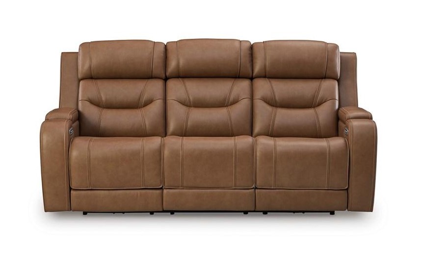 Knightington Power Leather/PVC Power Reclining Living Set w/Audio Seating