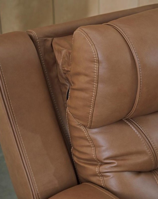 Knightington Power Leather/PVC Power Reclining Living Set w/Audio Seating