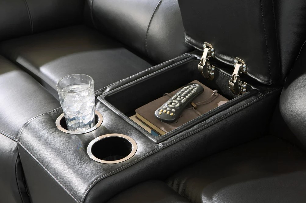 Glossmore Leather/PVC Reclining Living Set
