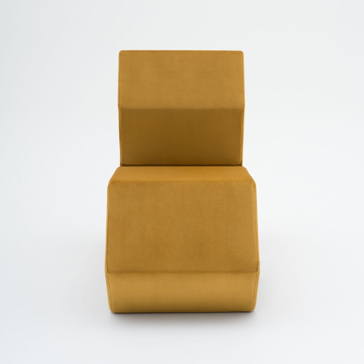 Shape Fabric Pouf w/Backrest