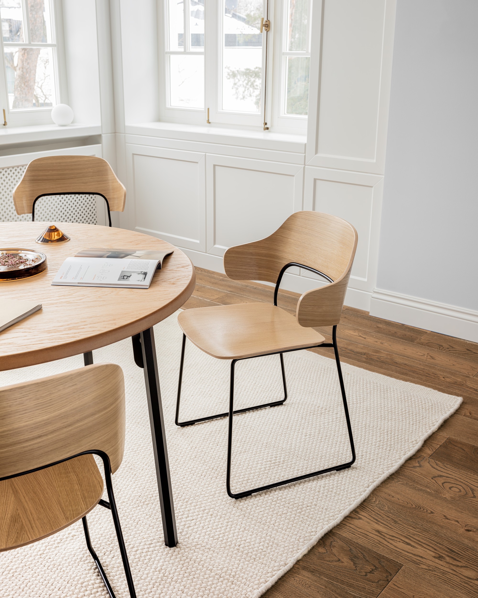 Afi Plywood/Metal Stackable Office Visitor Chair w/Wing Backrest