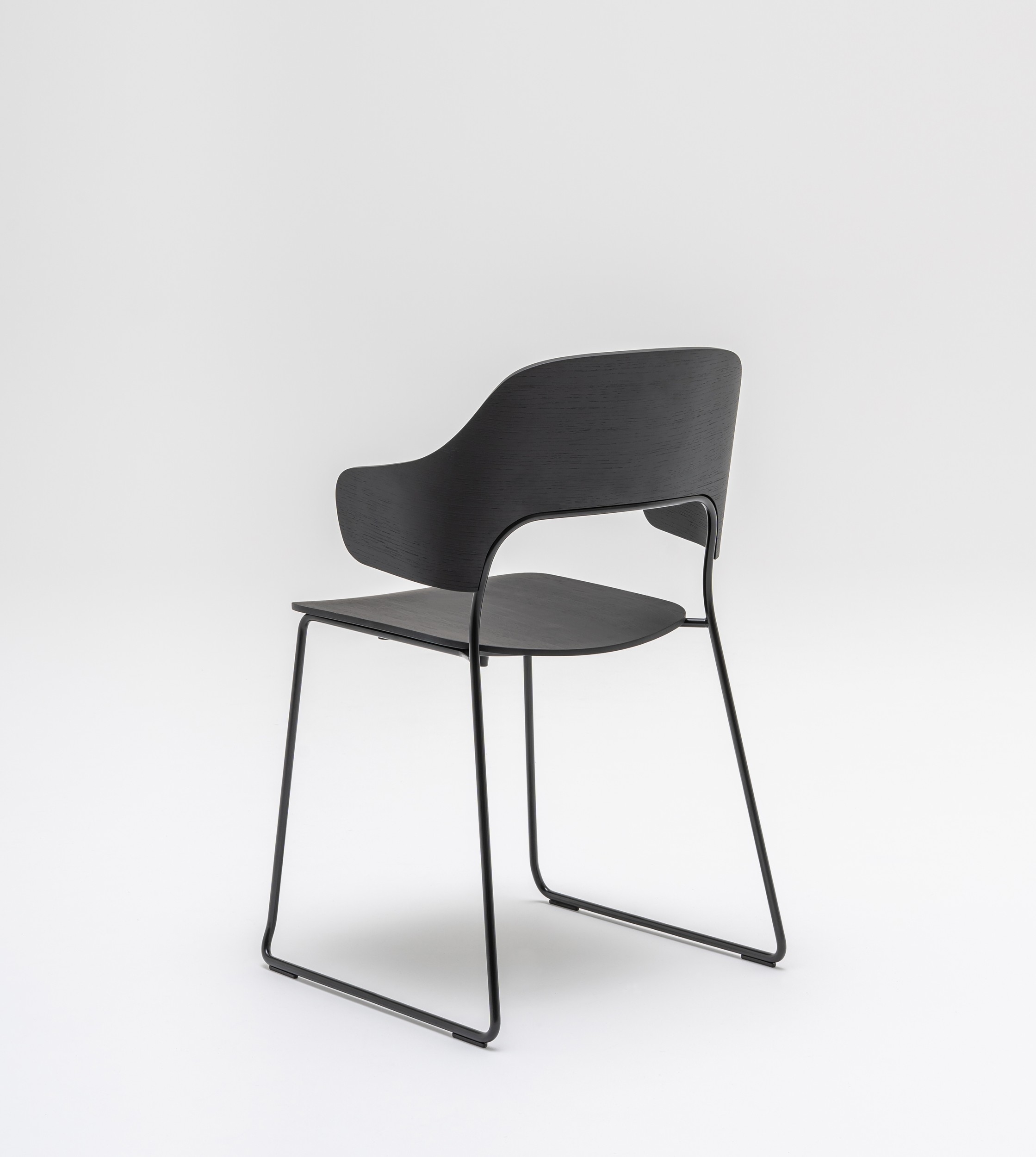 Afi Plywood/Metal Stackable Office Visitor Chair w/Wing Backrest