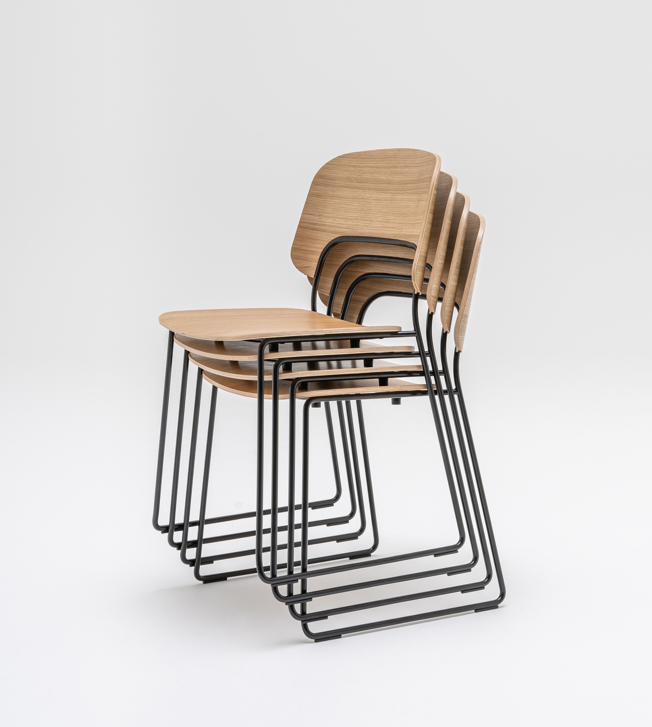 Afi Plywood/Metal Stackable Office Visitor Chair