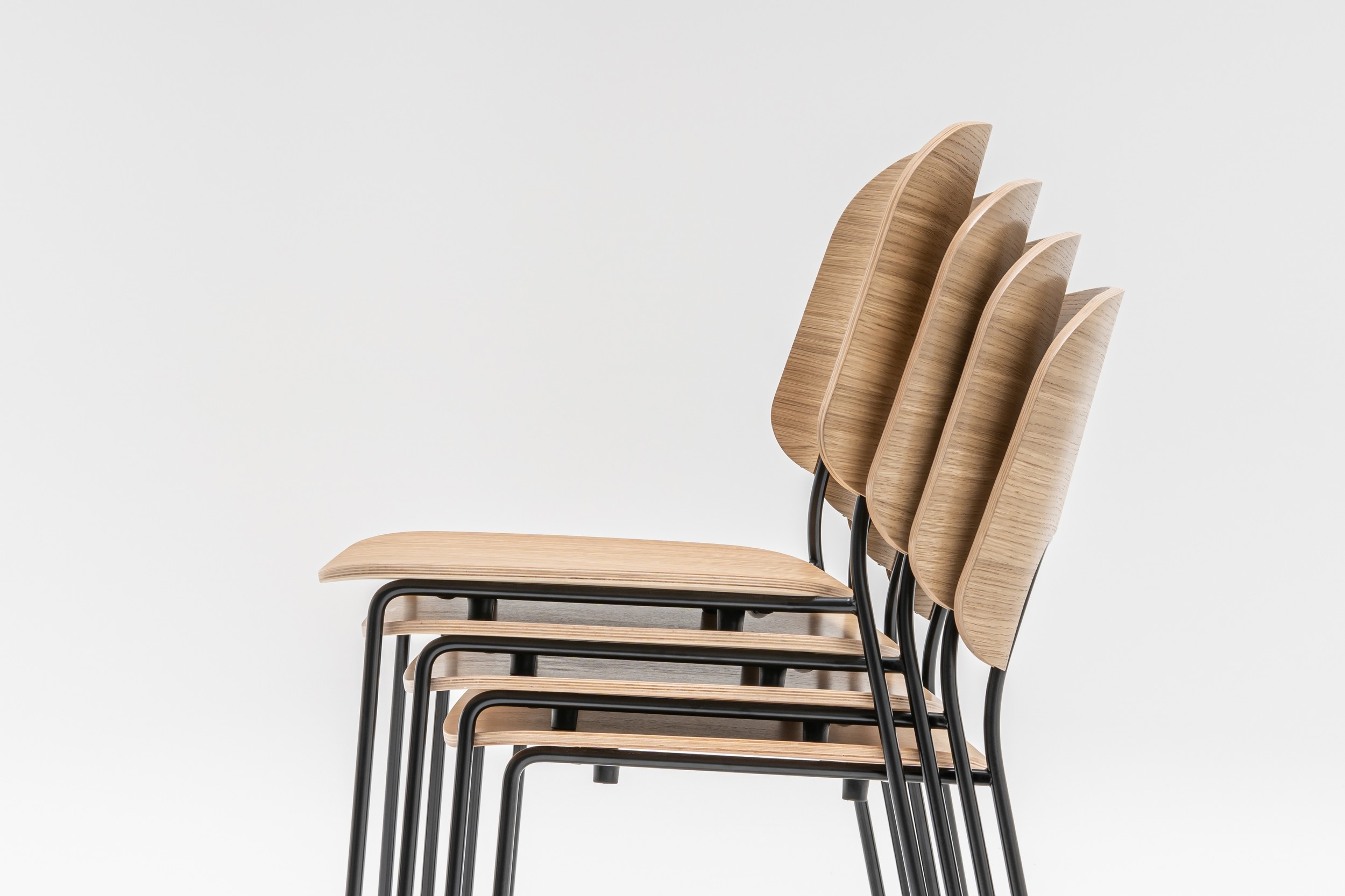 Afi Plywood/Metal Stackable Office Visitor Chair