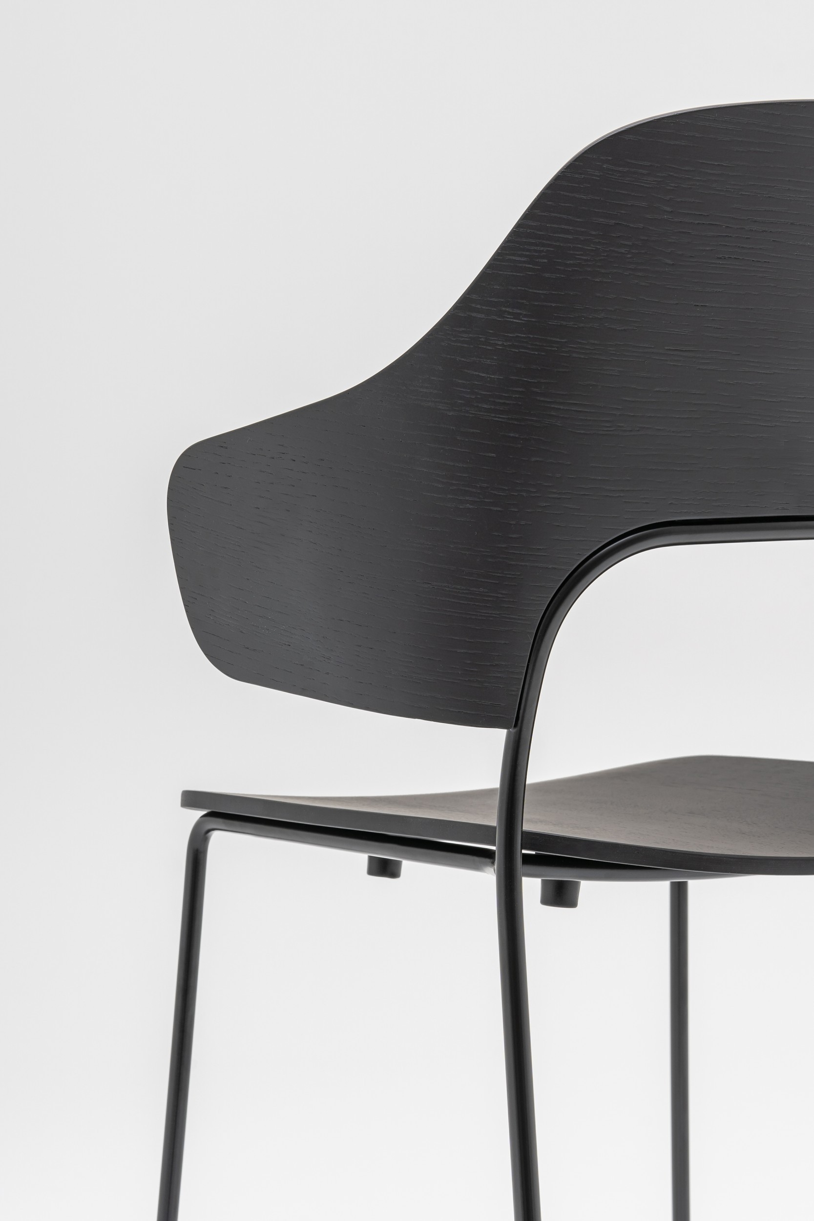Afi Plywood/Metal Stackable Office High Stool w/Wing Backrest