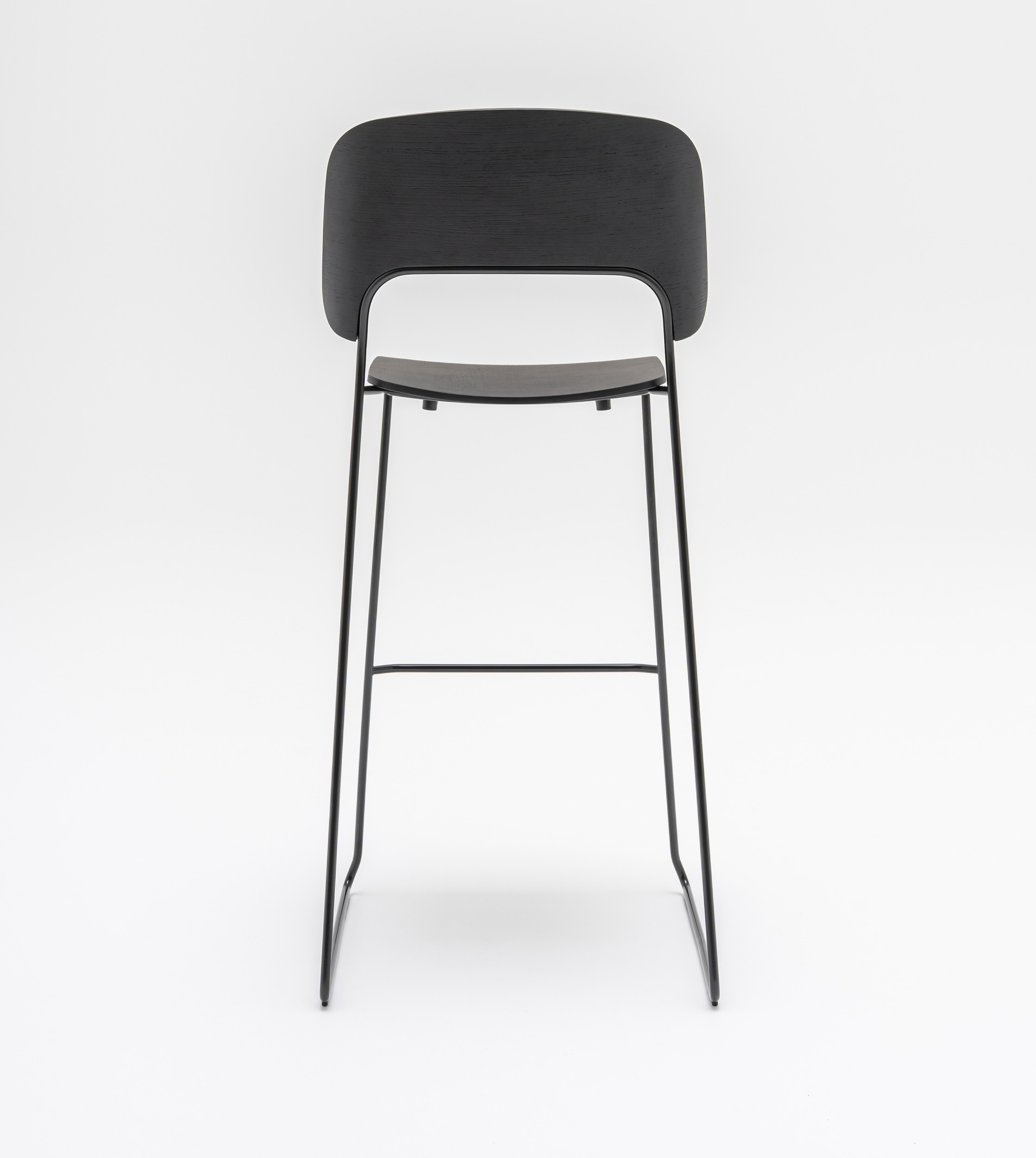 Afi Plywood/Metal Stackable Office High Stool w/Backrest