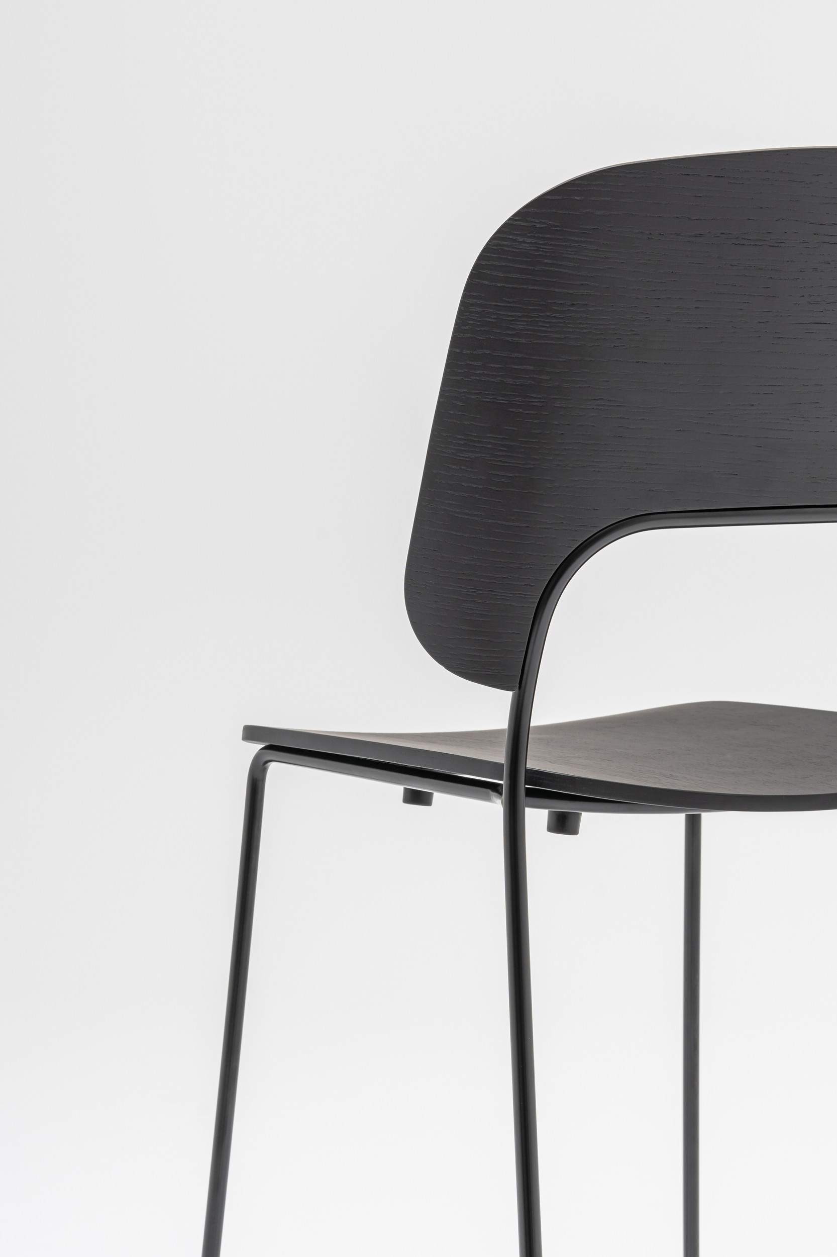 Afi Plywood/Metal Stackable Office High Stool w/Backrest
