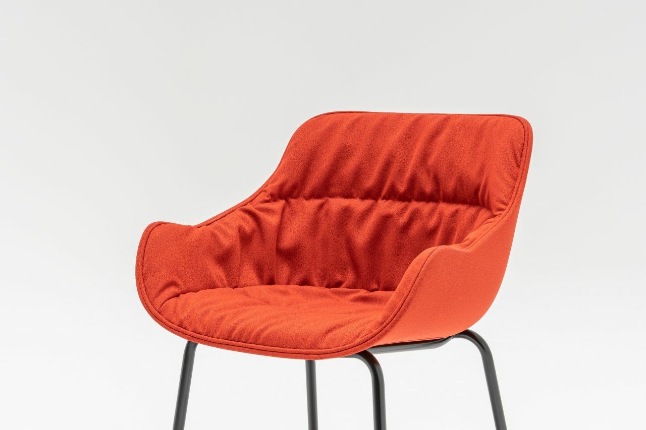 Baltic Soft Duo Fabric Office Chair w/ 4-Leg Metal Base