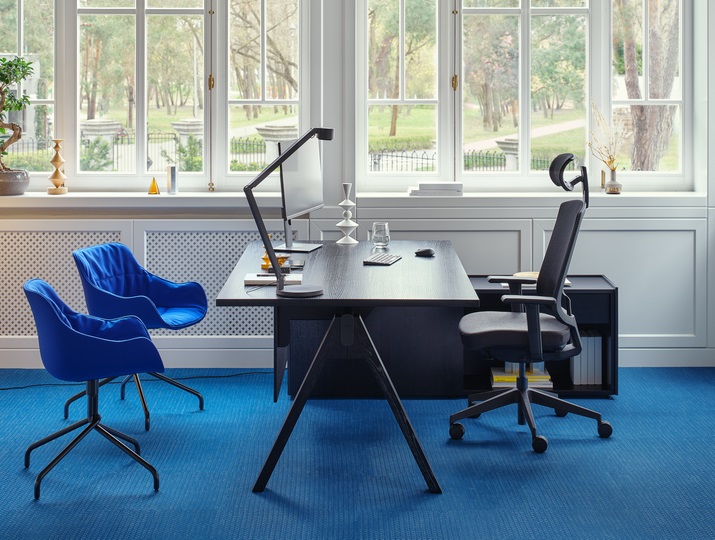 Viga Office Melamine Executive Desk w/Sliding
