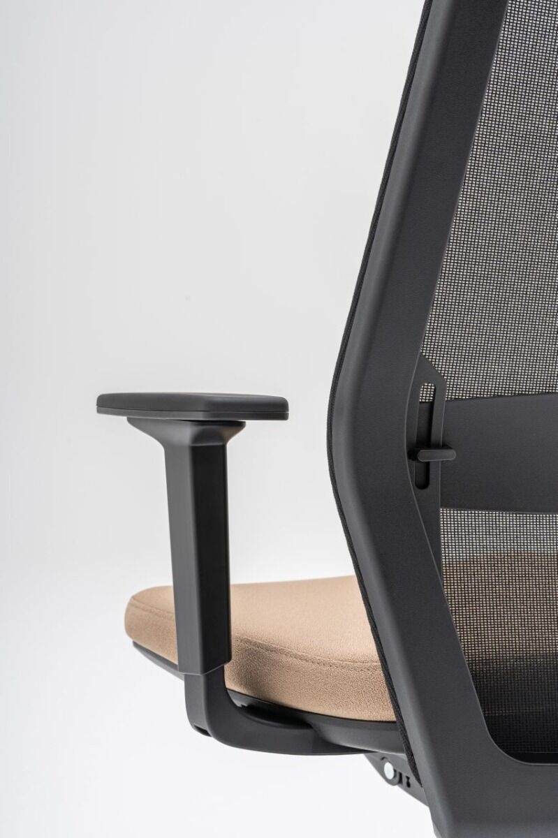 Evo Fabric Swivel Adjustable Office Chair w/Mesh Backrest