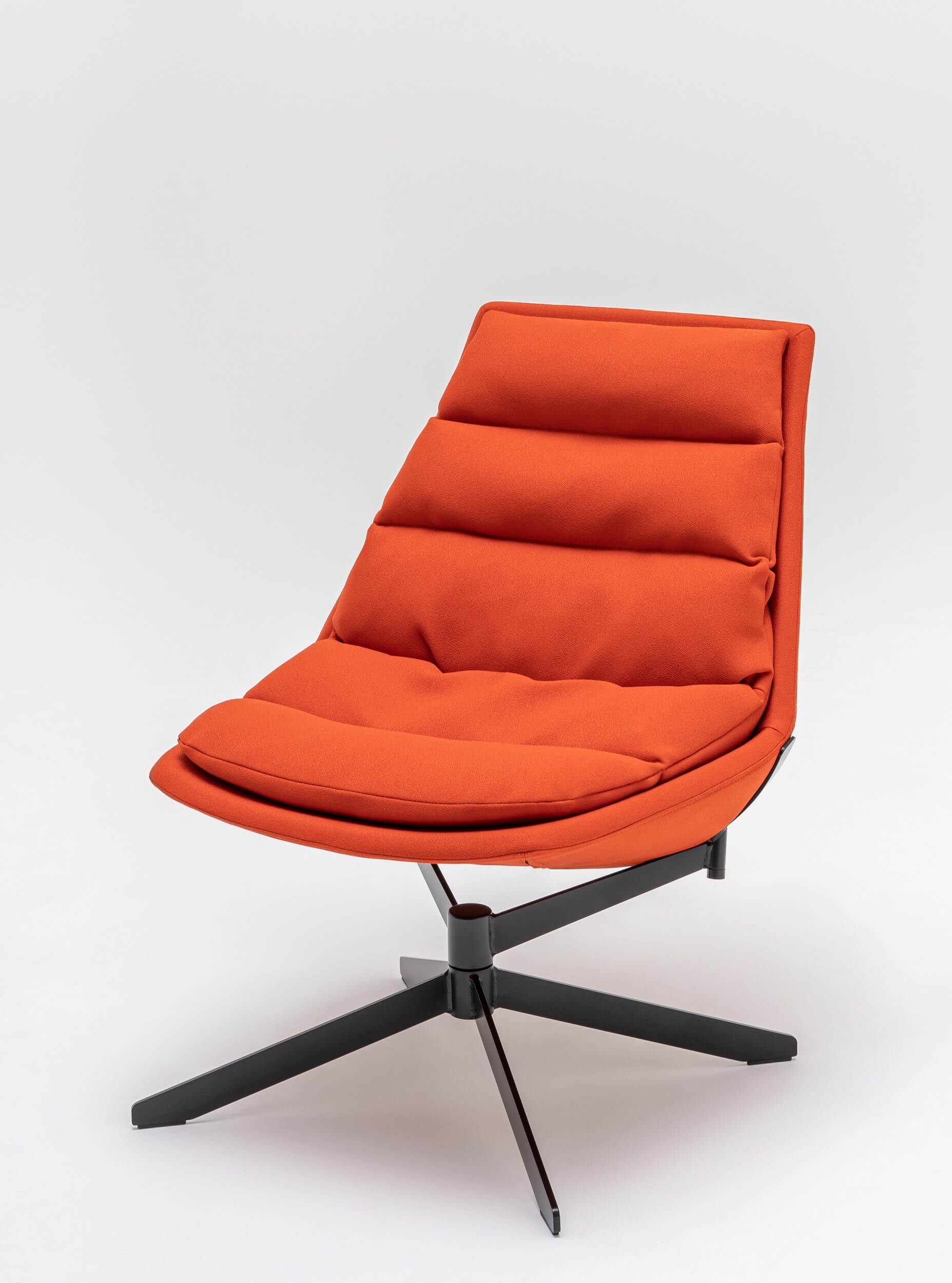 Fat Frank Fabric Office Lounge Chair w/Metal Base