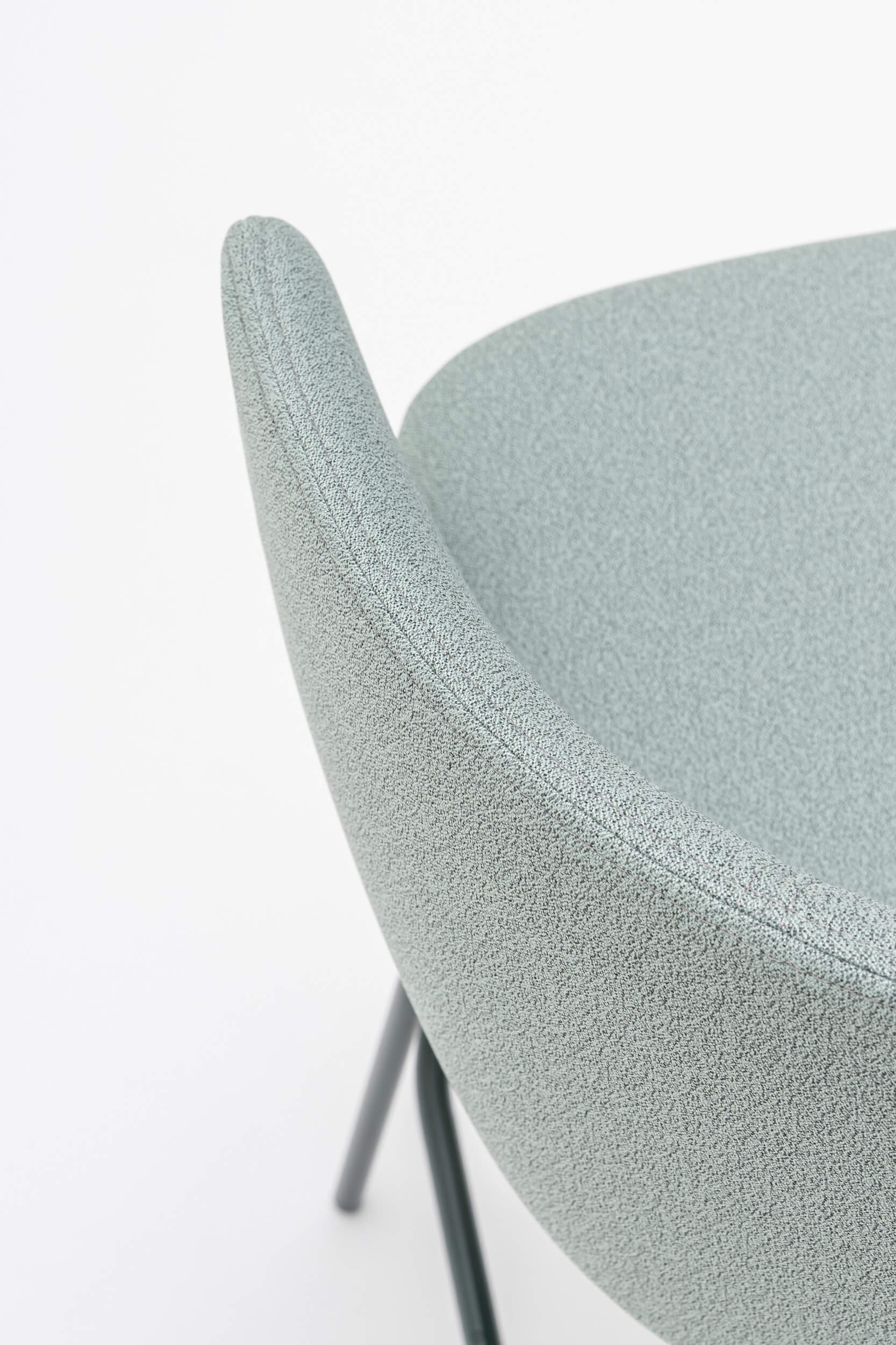 Grace Bar Stool w/4-leg Metal Base