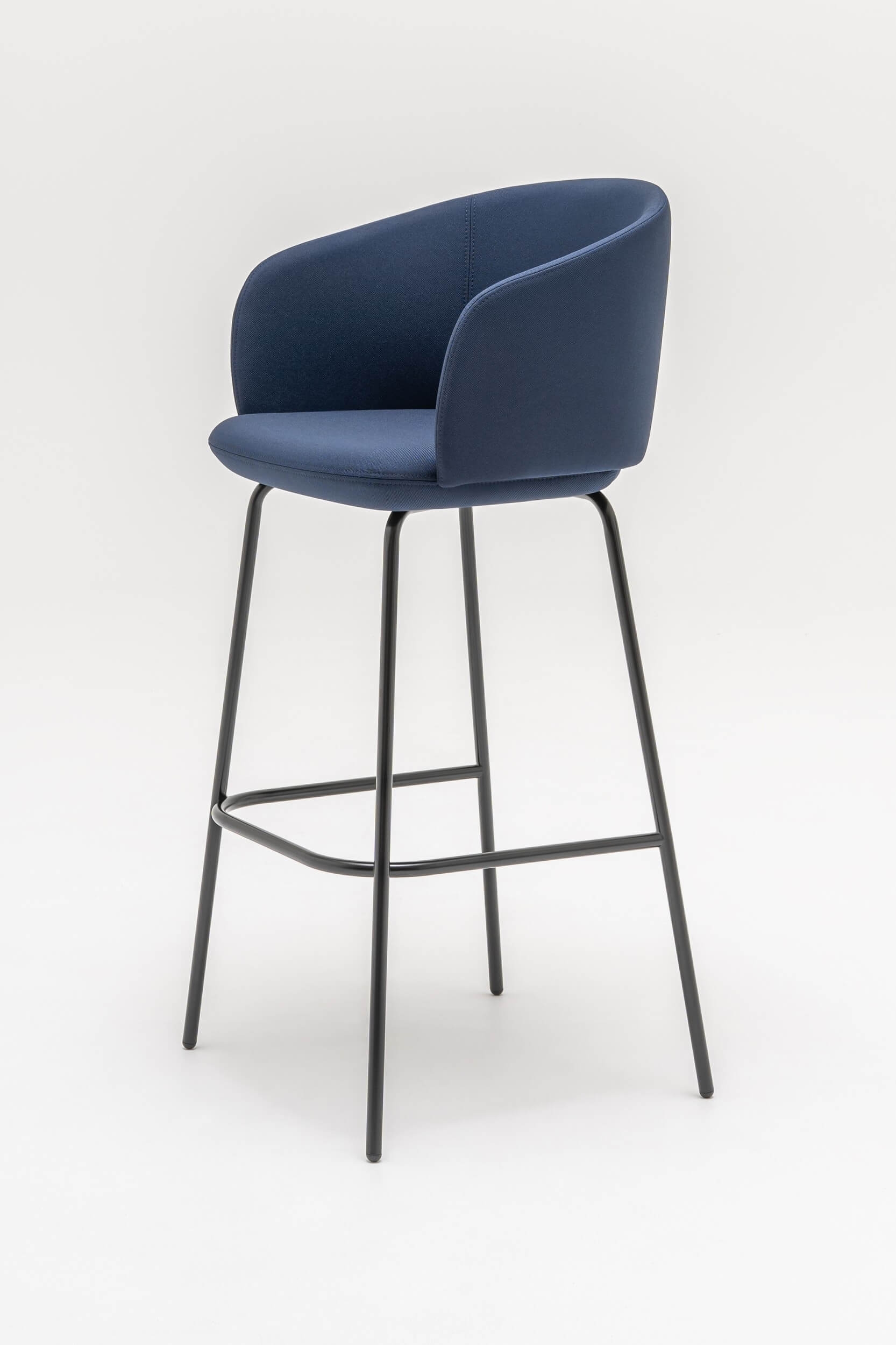 Grace Bar Stool w/4-leg Metal Base