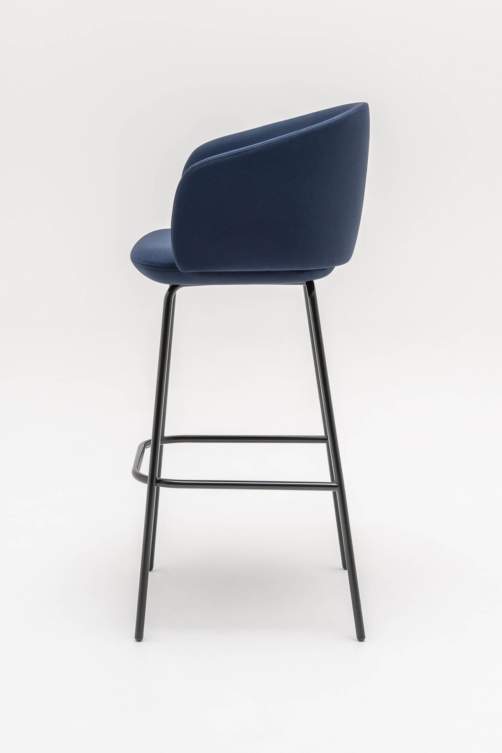 Grace Bar Stool w/4-leg Metal Base