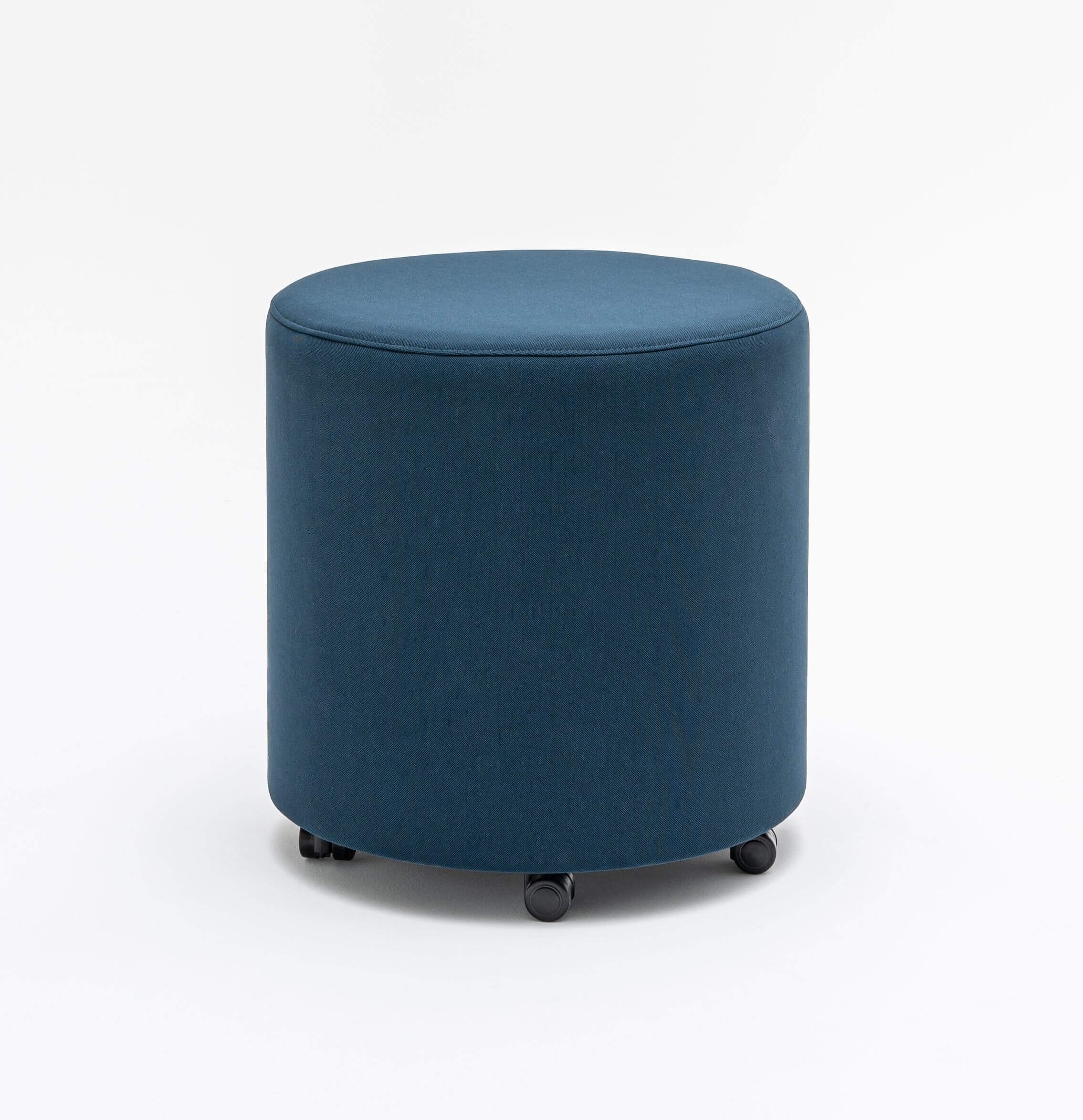 Mix Fabric Round Office Pouf