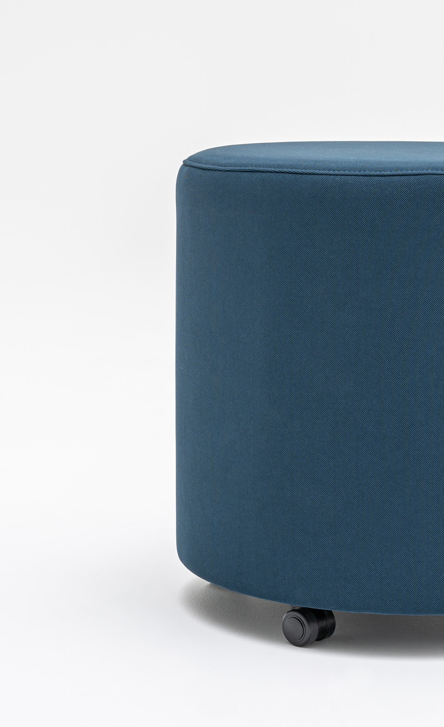 Mix Fabric Round Office Pouf