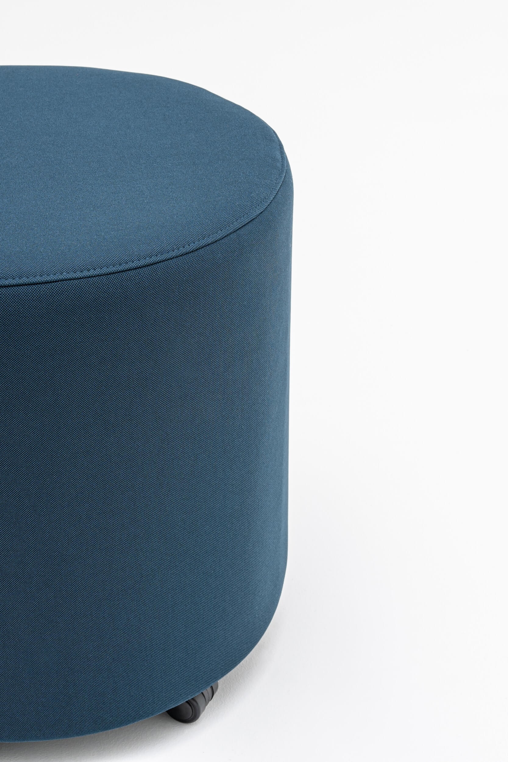 Mix Fabric Round Office Pouf