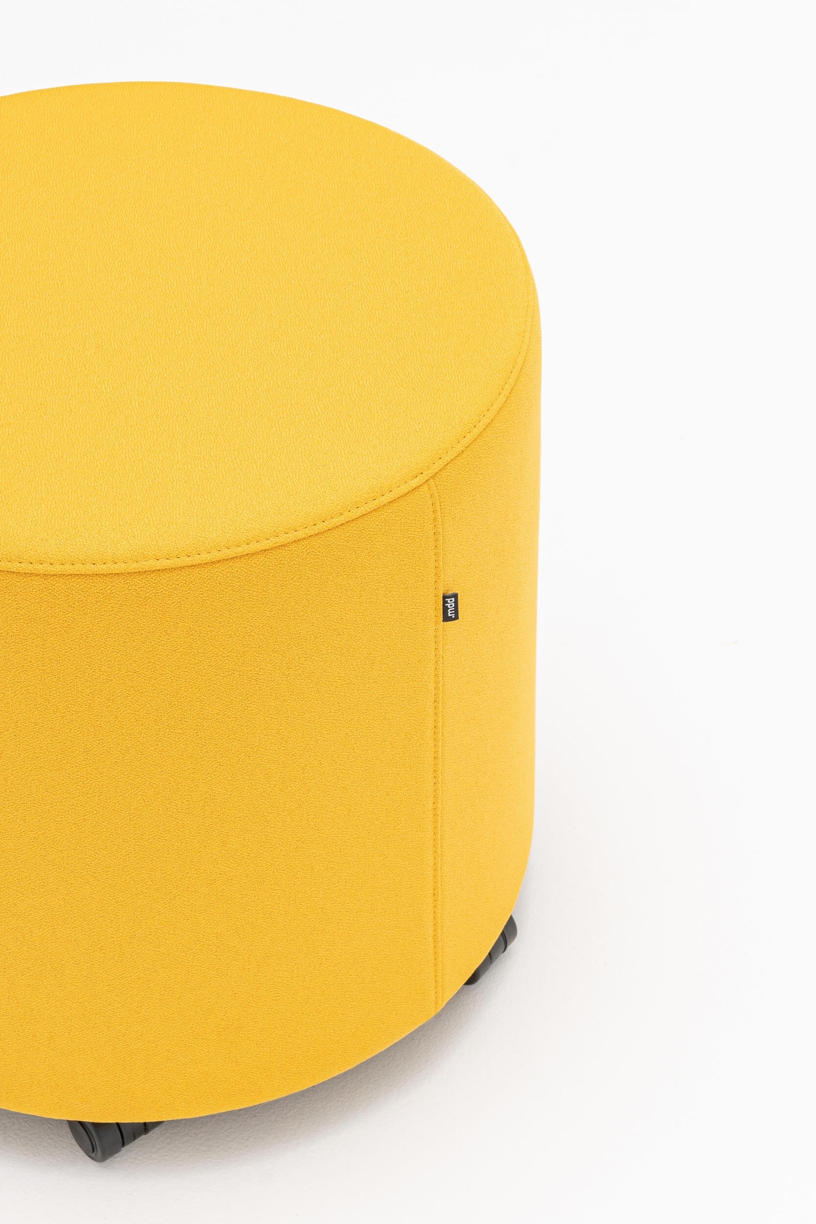Mix Fabric Round Office Pouf