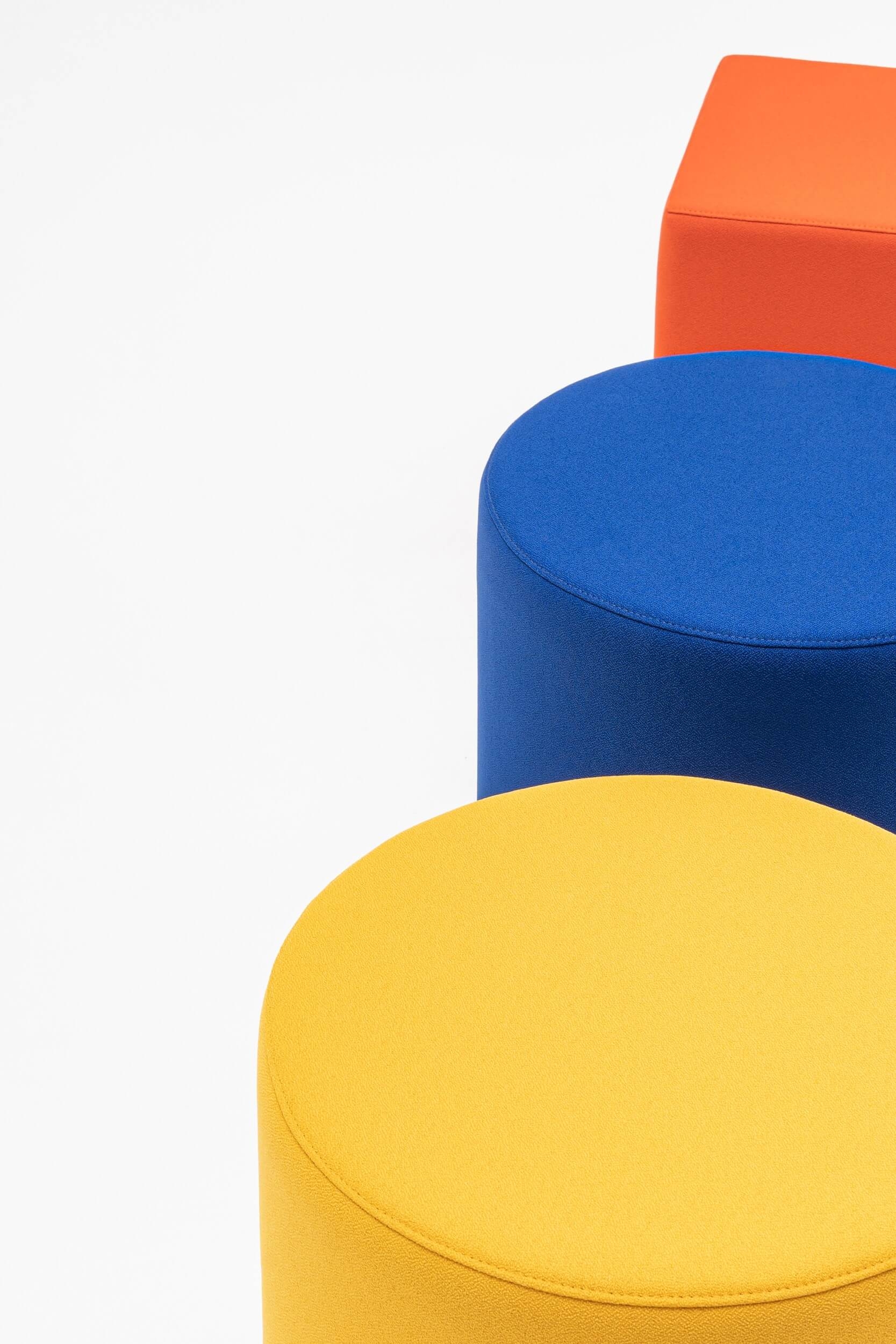 Mix Fabric Customizable Office Pouf
