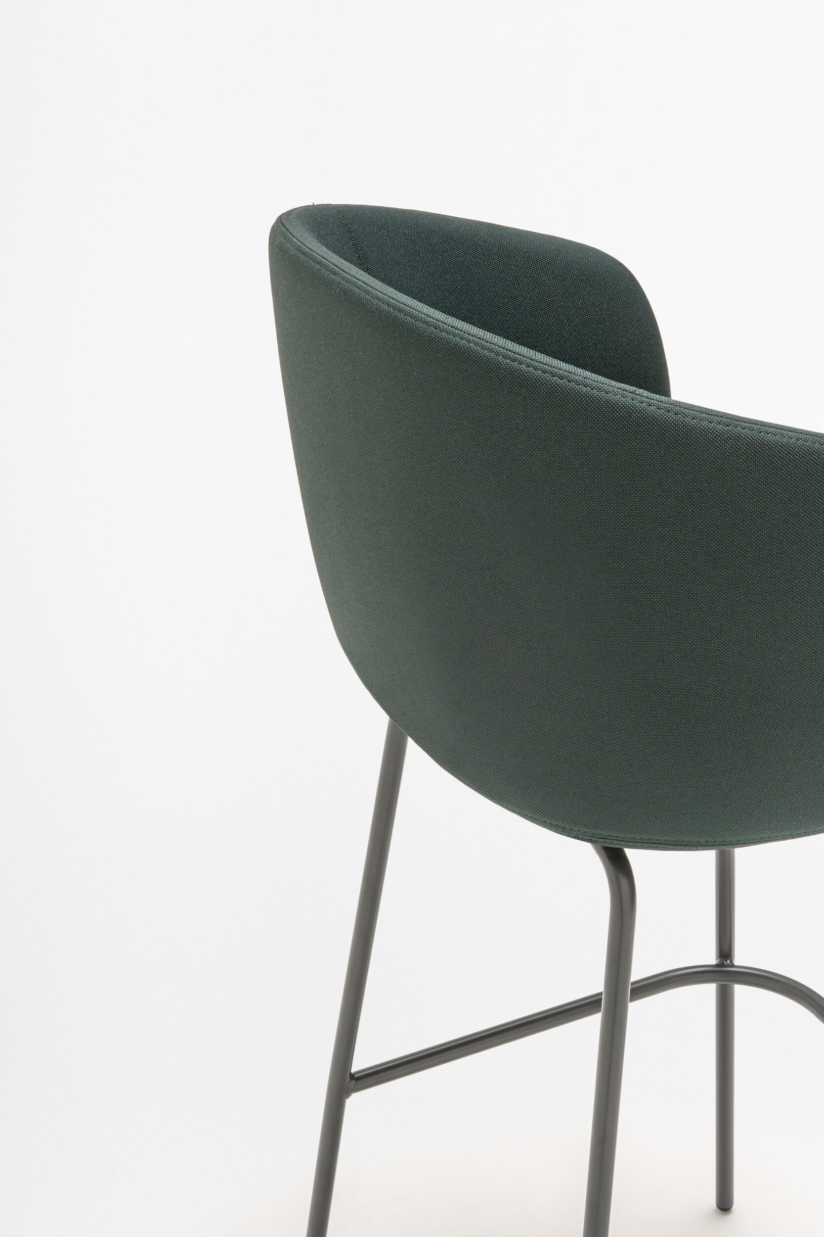 Grace Bar Stool w/4-leg Metal Base