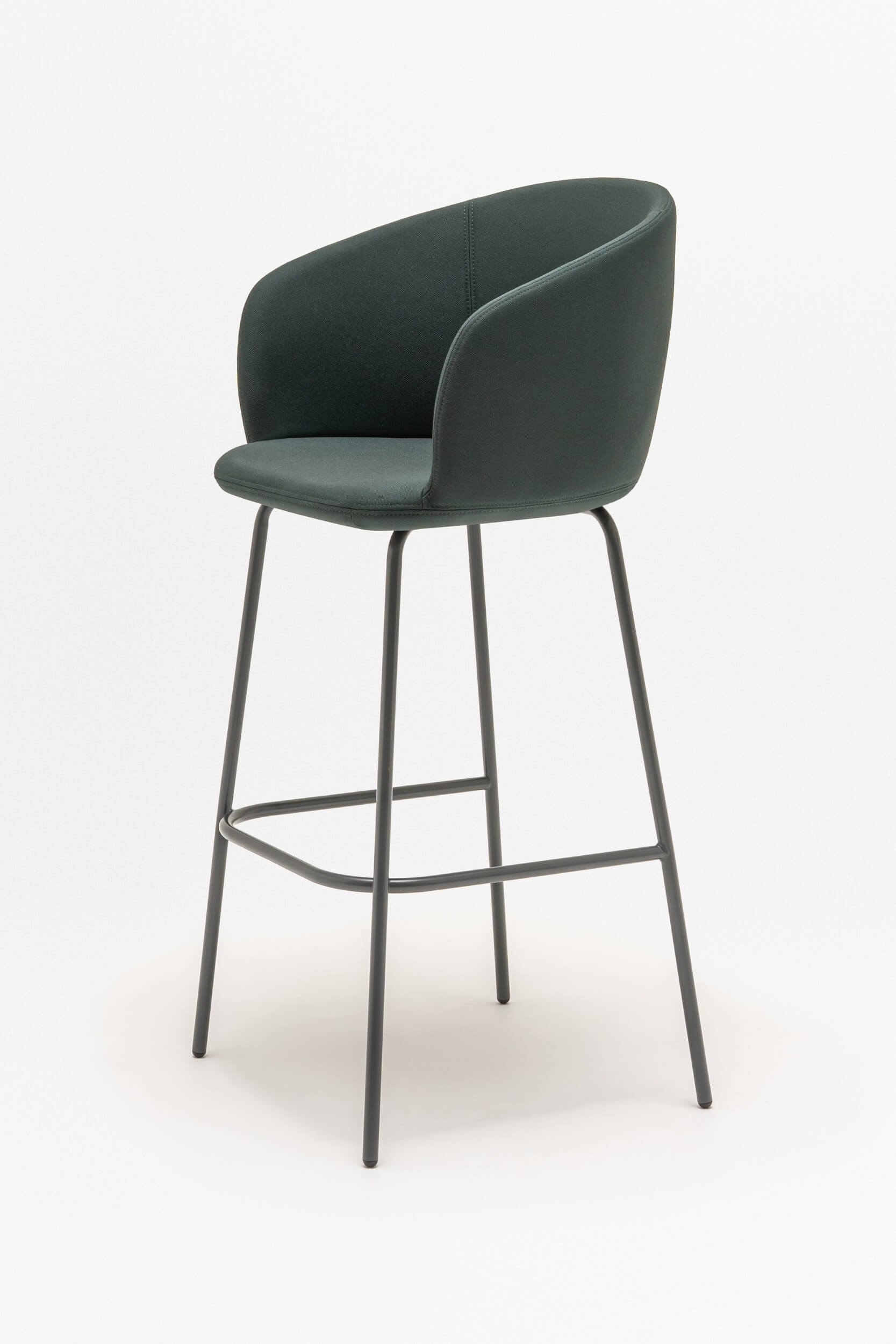 Grace Bar Stool w/4-leg Metal Base