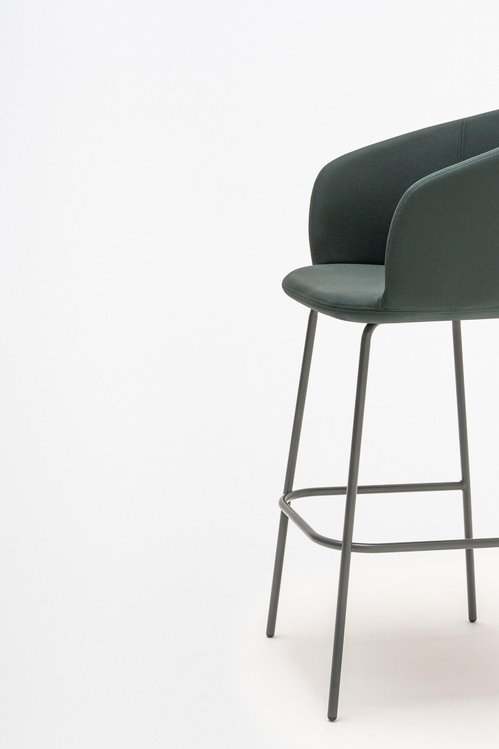 Grace Bar Stool w/4-leg Metal Base