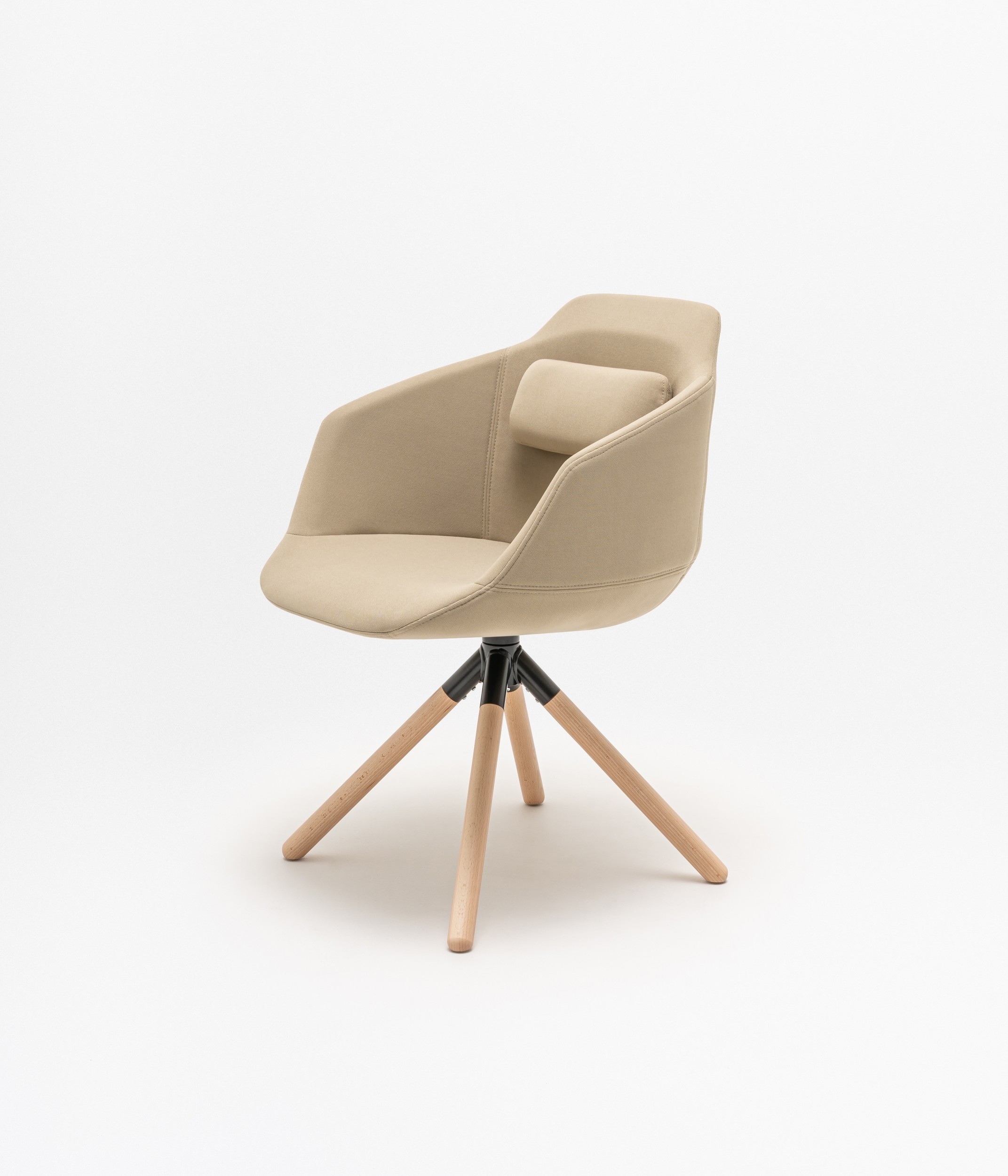 Ultra Fabric Swivel Conference Chair w/4-star Wooden Base