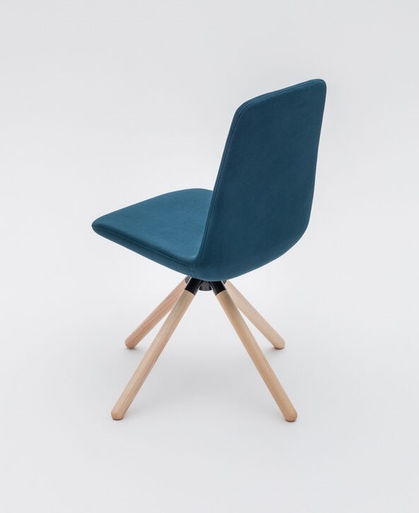 Ulti Fabric Office Conference Swivel Chair w/4-star Wooden Base
